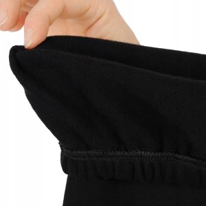 Ocieplane elastyczne Legginsy chłopięce Bawełniane Spodnie Czarne 140 8