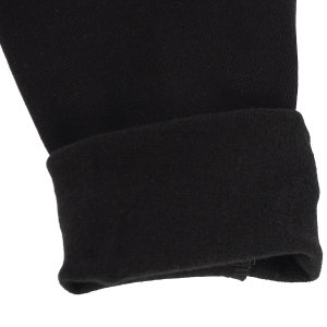 Ocieplane elastyczne Legginsy chłopięce Bawełniane Spodnie Czarne 140 9