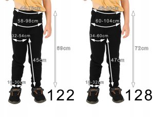 Ocieplane elastyczne Legginsy chłopięce Bawełniane Spodnie Granatowe 104 13