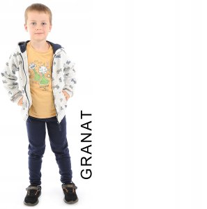 Ocieplane elastyczne Legginsy chłopięce Bawełniane Spodnie Granatowe 104 10