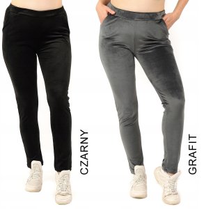 LAEMI Dresy damskie Spodnie dresowe Welurowe Butelkowa Zieleń XL 6