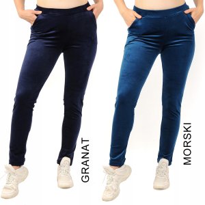 LAEMI Dresy damskie Spodnie dresowe Welurowe Bordowe M 8