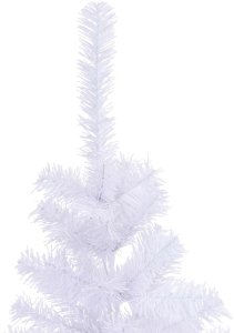 Lampki choinkowe vidaXL Sztuczna choinka z 150 diodami LED biała, 150 cm, PVC i stal 10