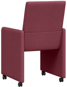 vidaXL Krzesła jadalne 2 pcs czerwone wino 57 x 66 x 94 cm tkanina 6
