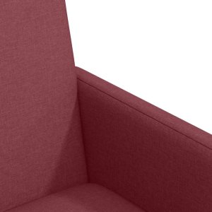 vidaXL Krzesła jadalne 2 pcs czerwone wino 57 x 66 x 94 cm tkanina 7