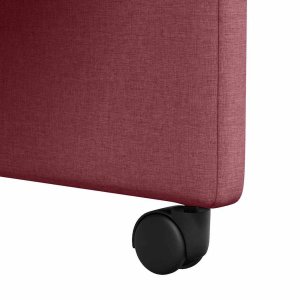 vidaXL Krzesła jadalne 2 pcs czerwone wino 57 x 66 x 94 cm tkanina 9