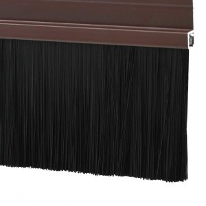 vidaXL Szczotki uszczelniające do drzwi samoprzylepne 2 pcs Brązowy 6