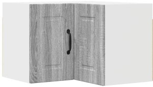 vidaXL Wisząca szafka kuchenna z półką szara, 57 x 57 x 40 cm 2