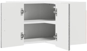 vidaXL Wisząca szafka kuchenna z półką szara, 57 x 57 x 40 cm 5