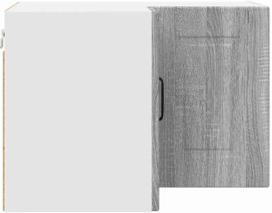 vidaXL Wisząca szafka kuchenna z półką szara, 57 x 57 x 40 cm 7