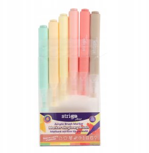 Strigo Marker akrylowy Brush 6 kolorów 2