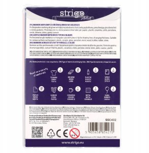 Strigo Marker akrylowy Brush 6 kolorów 6