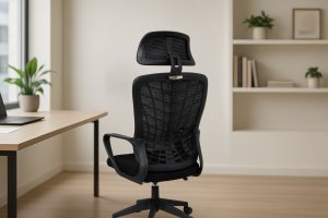 Krzesło biurowe Kontrasto KB108 Czarne 3