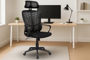 Krzesło biurowe Kontrasto KB108 Czarne 4