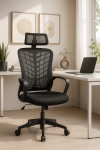 Krzesło biurowe Kontrasto KB108 Czarne 6