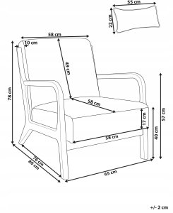 Fotel SKOVDE Beżowy 3