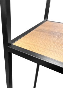 Vasagle Regał loftowy z półkami 150x77x33 czarny metal dąb industrialny salon 11