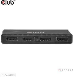 HUB USB Club 3D hub MST (Multi Stream Transport) DisplayPort 1.4 na 4x DisplayPort, Quad monitor, 4x 4K30Hz, 8K30Hz 7