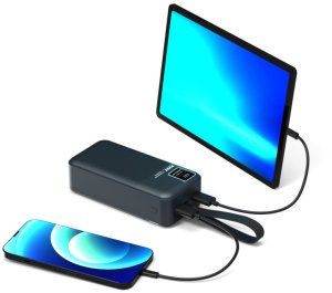 PORT CONNECT External USB-C battery integrated lamp | 30000 mAh | Blue 17