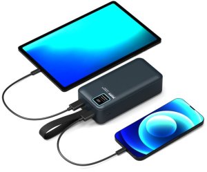 PORT CONNECT External USB-C battery integrated lamp | 30000 mAh | Blue 18