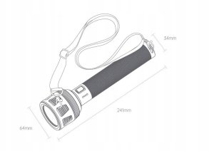 Latarka Nextool Latarka ledowa szperacz NE20168 3.600lm 450m 120h akumulator wodoodporna 10