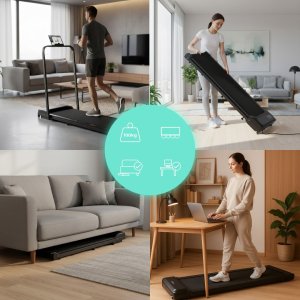 Bieżnia ModernHome Bieżnia domowa z uchwytem elektryczna walking pad treningowy pod biurko 10 km/h 3