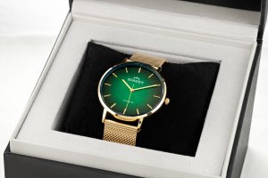 Zegarek Bisset Zestaw damski zegarek Szwajcarski ARITTE zielony + bransoletka 4