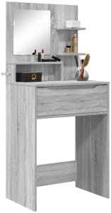 vidaXL Toaletki do sypialni z szufladą Szary Sonoma 80 x 39,6 x 135 cm 3