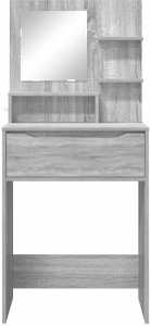 vidaXL Toaletki do sypialni z szufladą Szary Sonoma 80 x 39,6 x 135 cm 6