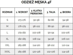 4f Spodnie termoaktywne męskie M225 ciemna czerwień 4FWAW25USEAM225 61S 2XL/3XL 7