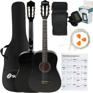 Suprimo CGS3 BK - Gitara klasyczna 4/4 czarna do nauki 9