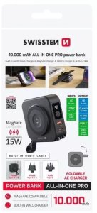 Powerbank Swissten Powerbank ALL-IN-ONE PRO Li-Pol 5/9/12V for charging phones and other devices 22013978 10000mAh kabel USB-C 1 3