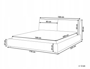 Łóżko VINAY 160 x 200 cm Ciemnozielony 3