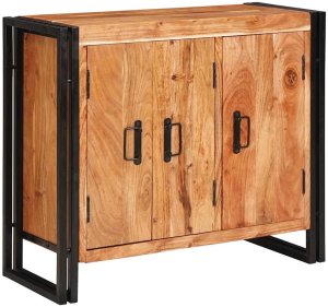 vidaXL Barkotka z drzwiami Brązowy Lekkie drewno akacji i metal 4