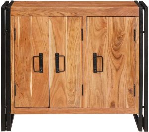 vidaXL Barkotka z drzwiami Brązowy Lekkie drewno akacji i metal 5