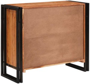 vidaXL Barkotka z drzwiami Brązowy Lekkie drewno akacji i metal 7