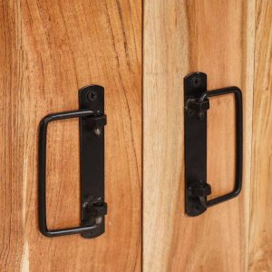 vidaXL Barkotka z drzwiami Brązowy Lekkie drewno akacji i metal 9