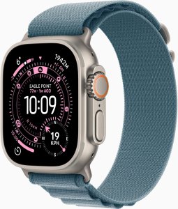 Smartwatch Apple Watch Ultra 3 GPS + Cellular 49mm Natural Titanium / Alpine Loop S Niebieski  (MEWK4QP/A) 2