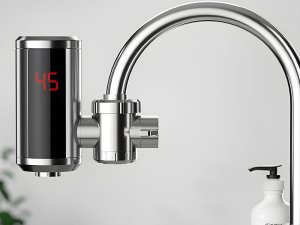 Bateria kuchenna Verk Elektryczny podgrzewacz wody led obrotowy kran 3000w z wyświetlaczem temp 6