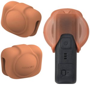MIĘKKA SILIKONOWA OSŁONA OCHRONNA OBIEKTYWU DO KAMERY DJI OSMO 360 - POMARAŃCZOWA 2
