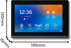 WIDEODOMOFON WIFI TUYA PRZEWODOWY VIDEO DOMOFON ZESTAW CZYTNIK RFID FURTKA 11