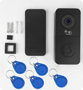 WIDEODOMOFON WIFI TUYA PRZEWODOWY VIDEO DOMOFON ZESTAW CZYTNIK RFID FURTKA 6