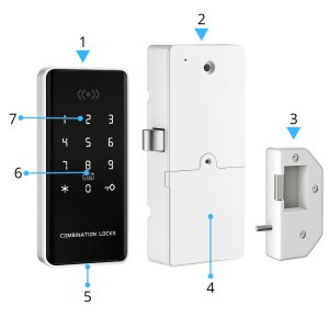 Spreest ZAMEK DO SZAFKI SZUFLADY ELEKTRONICZNY NA KOD KARTY BRELOKI PASTYLKI RFID 6