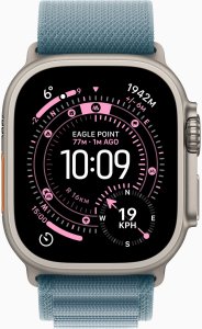 Smartwatch Apple Watch Ultra 3 GPS + Cellular 49mm Natural Titanium / Alpine Loop S Niebieski  (MEWK4QF/A) 3