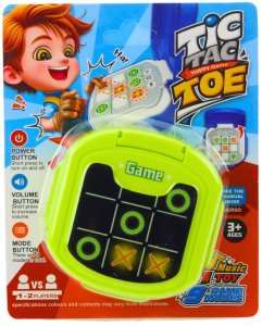 Gra Elektroniczna Kółko i Krzyżyk Tic Tac Toe 9 Trybów Zielona 4
