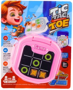 Gra Elektroniczna Kółko i Krzyżyk Tic Tac Toe 9 Trybów Różowa 4