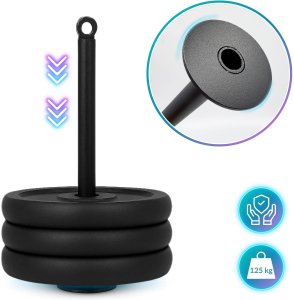 Wyciąg górny i dolny kompletny zestaw montażowy -kołowrotek, lina, karabińczyki, pasek, uchwyt na ciężar 9