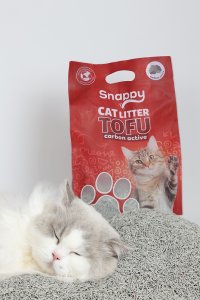 Żwirek dla kota Cat Sand SNAPPY ŻWIREK DLA KOTÓW TOFU z węglem aktywnym 2,5kg 3