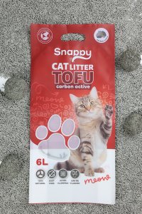 Żwirek dla kota Cat Sand SNAPPY ŻWIREK DLA KOTÓW TOFU z węglem aktywnym 2,5kg 4