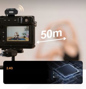 2x Mini Mikrofon Bezprzewodowy 50m 2w1 Usb-c + Iphone Lightning Android Ios / 528c 18